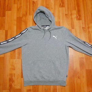 Puma Gray Hoodie Men's Size Medium Grey Long Sleeve Pullover Drawstring